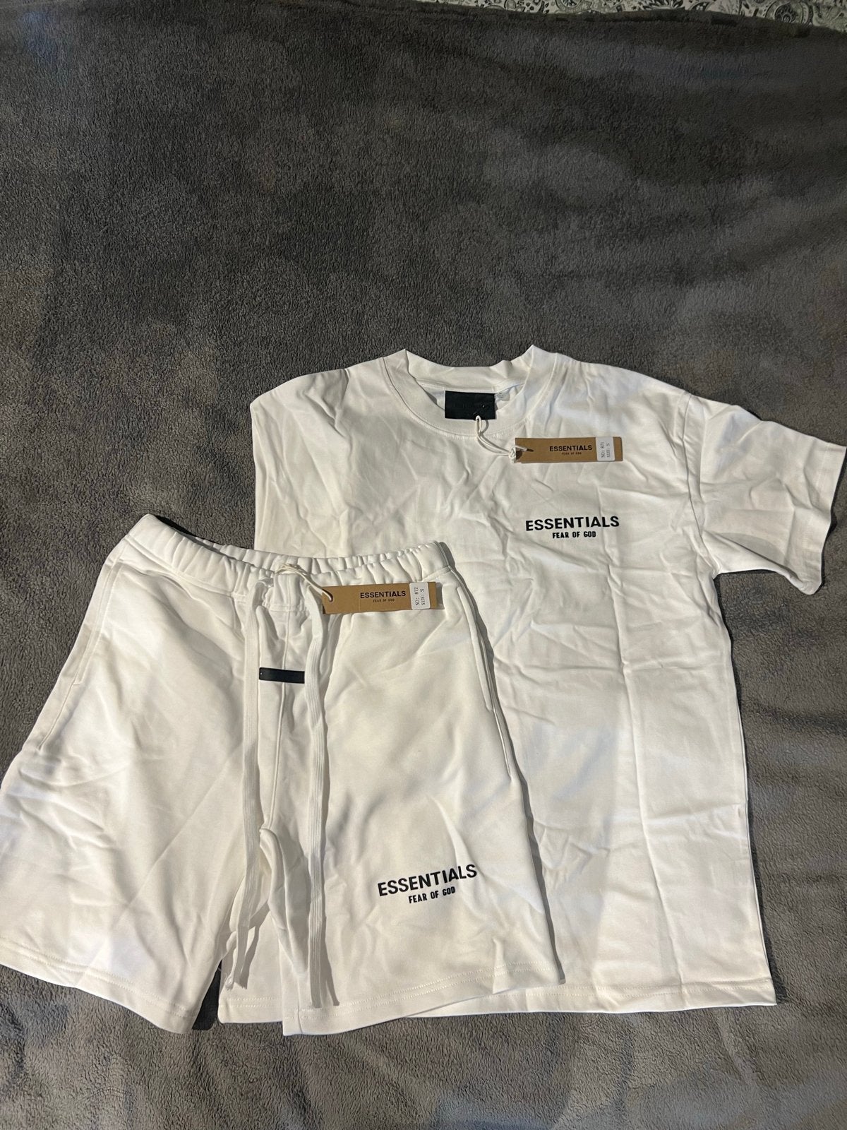 Essentials Fear of God T-shirt Short Set White S, M, L & XL, Ophalen of Verzenden, Nieuw, Maat 46 (S) of kleiner, Wit