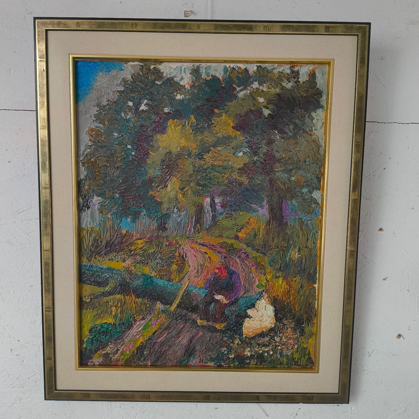 Bijzonder Jaren 30/40 expressionistisch olieverf, Doek, Expressionistisch, Ophalen of Verzenden, Landschap