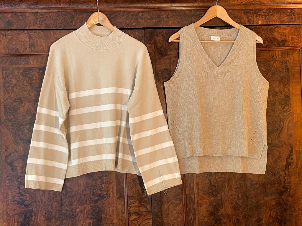 Gilet en pullover, Neo Noir, Verzenden, Beige, Maat 42/44 (L)