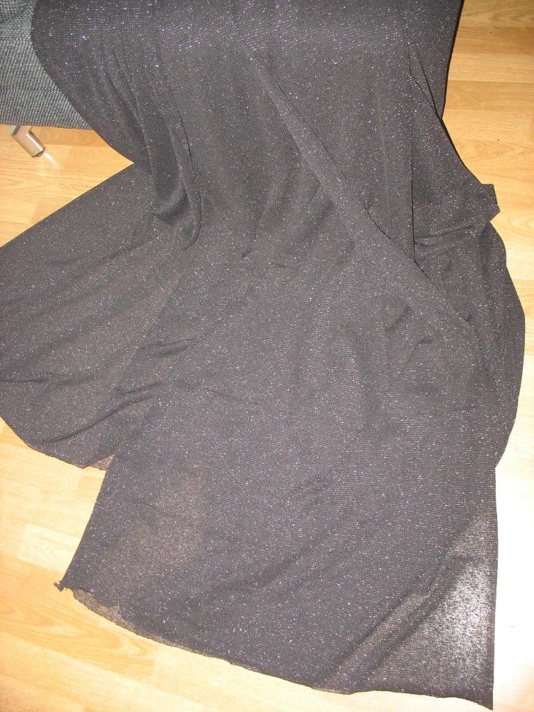 Coupon Zwart Lurex Glitter* Superlang en Super Stretch XXL, Overige materialen, 120 cm of meer, Zwart, Ophalen of Verzenden
