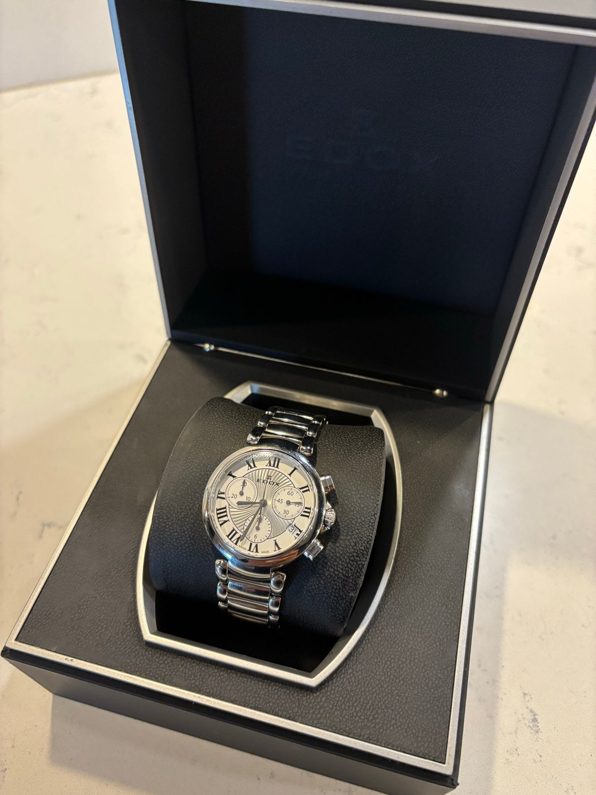 Edox La Passion Dames Horloge - Zilver, Zwitsers Uurwerk, Overige merken, Staal, Polshorloge, Ophalen of Verzenden