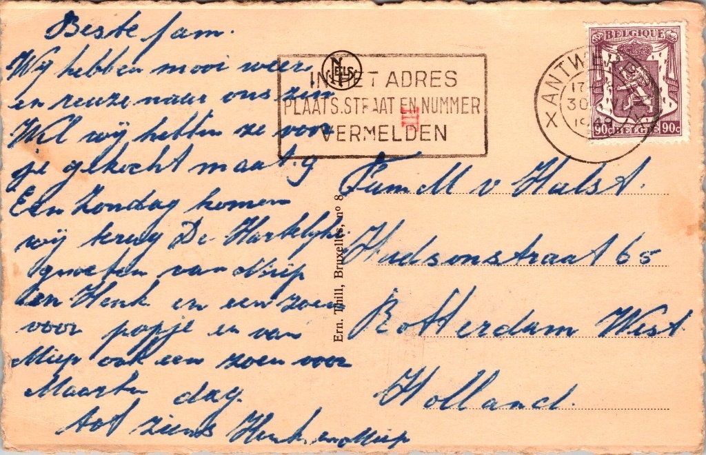 Antwerpen België - 12 oude postkaarten Haven VI, Verzamelen, Ansichtkaarten | België, Verzenden, 1940 tot 1960, Gelopen, Antwerpen
