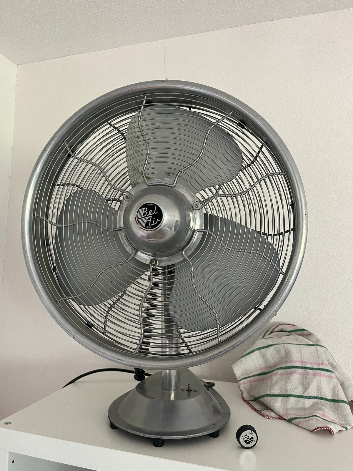 Metalen ventilator - werkend, schakelaar defect, Ophalen, Niet werkend, Tafelventilator