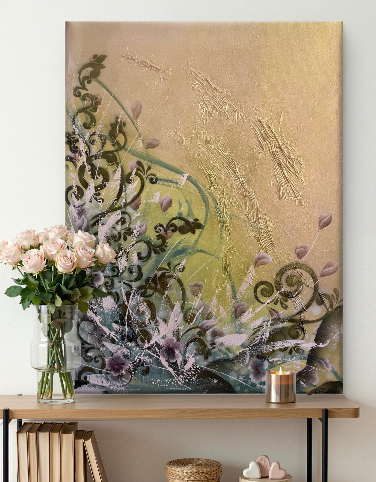 Abstract interieurkunstwerk 60x80cm, Ophalen of Verzenden