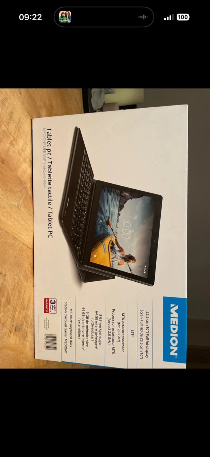 Medion Tablet-pc met Keyboard Dock - Nieuw in doos, 10 inch, Nieuw, Ophalen of Verzenden, 64 GB