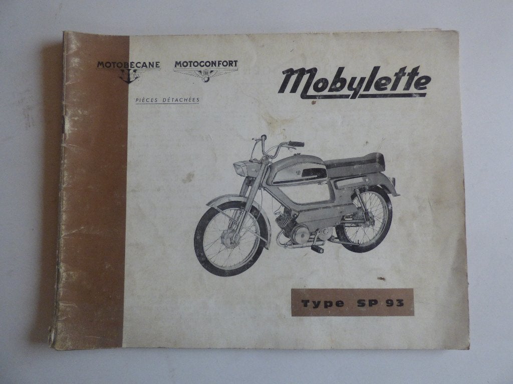 MOTOBECANE MOTOCONFORT TYPE SP 93 ONDERDELENLIJST, Ophalen of Verzenden, Gebruikt