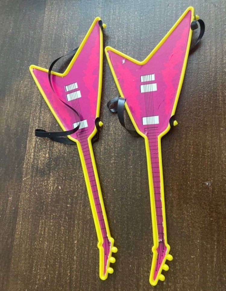 Vintage Barbie and the Rockers Gitaar Accessoires Jaren '80, Ophalen of Verzenden, Gebruikt, Barbie