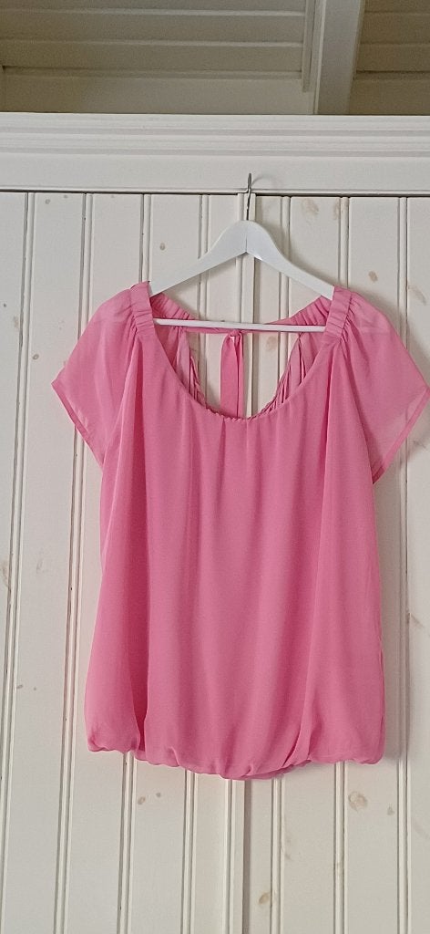Zuurstokroze gevoerde blouse        maat XL, Kleding | Dames, Verzenden, Zo goed als nieuw, Maat 46/48 (XL) of groter, Roze