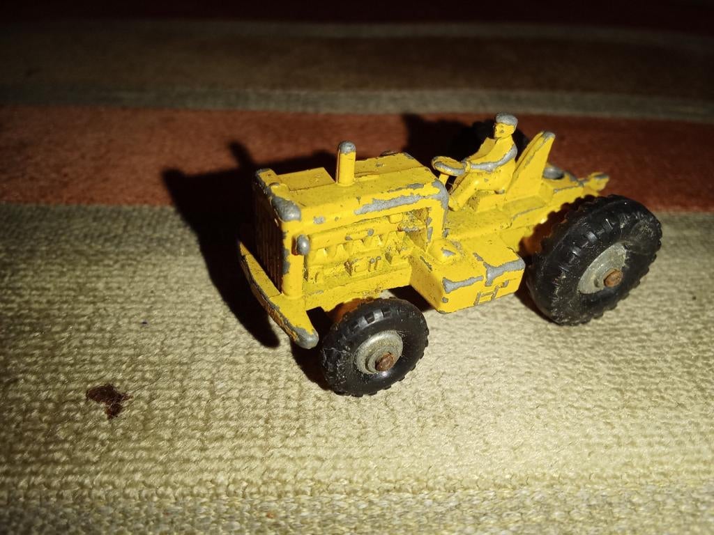 Matchbox Lesney No1 - Caterpillar Earth Scraper Lesney, Ophalen of Verzenden, Gebruikt, Tractor of Landbouw