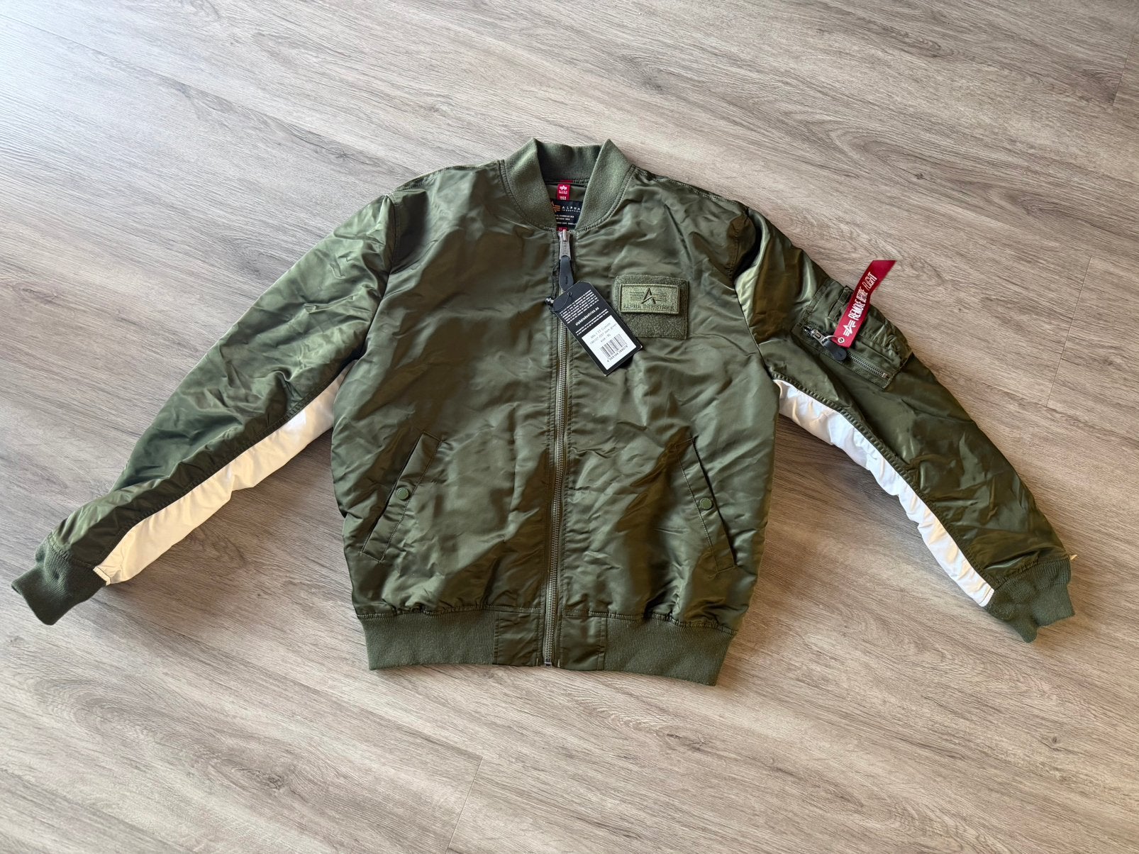 Alpha Industries MA-1 TT CUSTOM dark green, Ophalen of Verzenden, Zo goed als nieuw, Maat 56/58 (XL), Groen