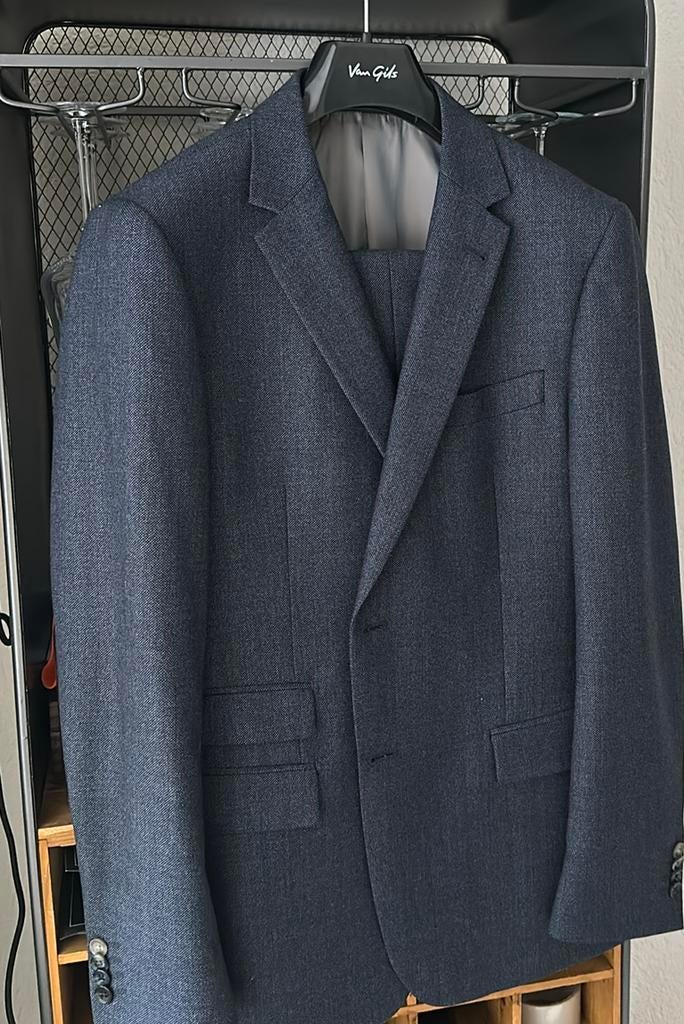 Blauw pak van Van Gils maat 50, Ophalen of Verzenden, Zo goed als nieuw, Maat 48/50 (M), Blauw