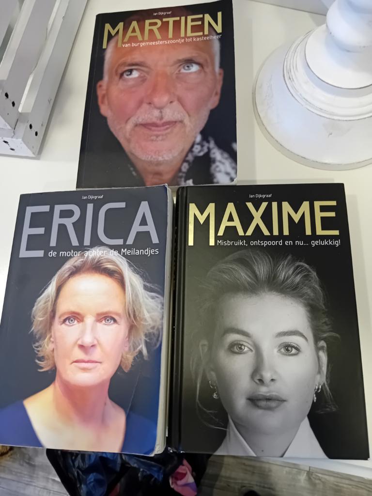 Biografieën: Martien, Erica en Maxime Meiland, Boeken, Biografieën, Ophalen of Verzenden, Zo goed als nieuw, Jan Dijkgraaf, Overige