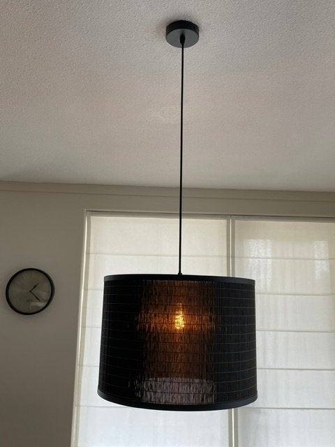 Zwarte hanglamp Lucide Tagalog, Ophalen, Zo goed als nieuw, E27 (groot)
