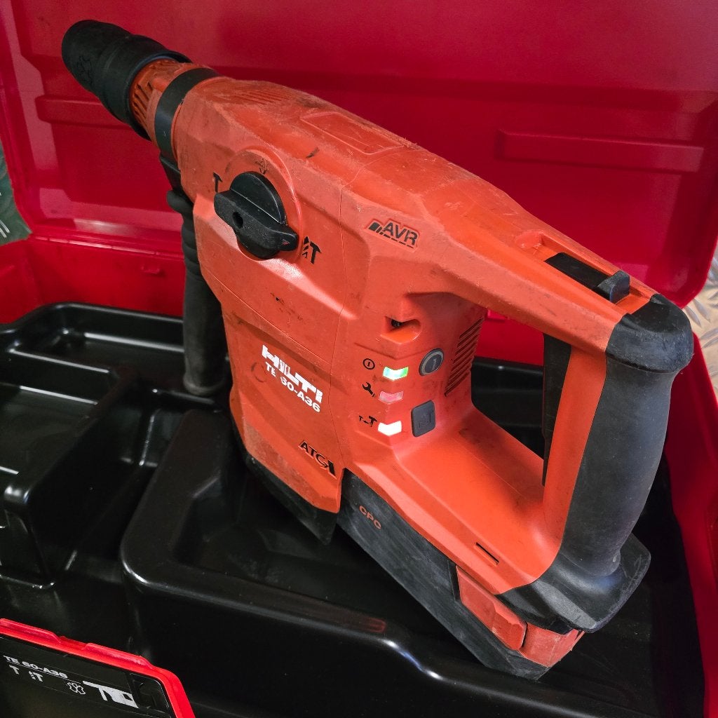 Hilti TE 60-A36 Accu Combi-Boorhamer SDS Max Body in koffer, Ophalen, Boor- en/of Breekhamer, Klopboormechanisme, Gebruikt