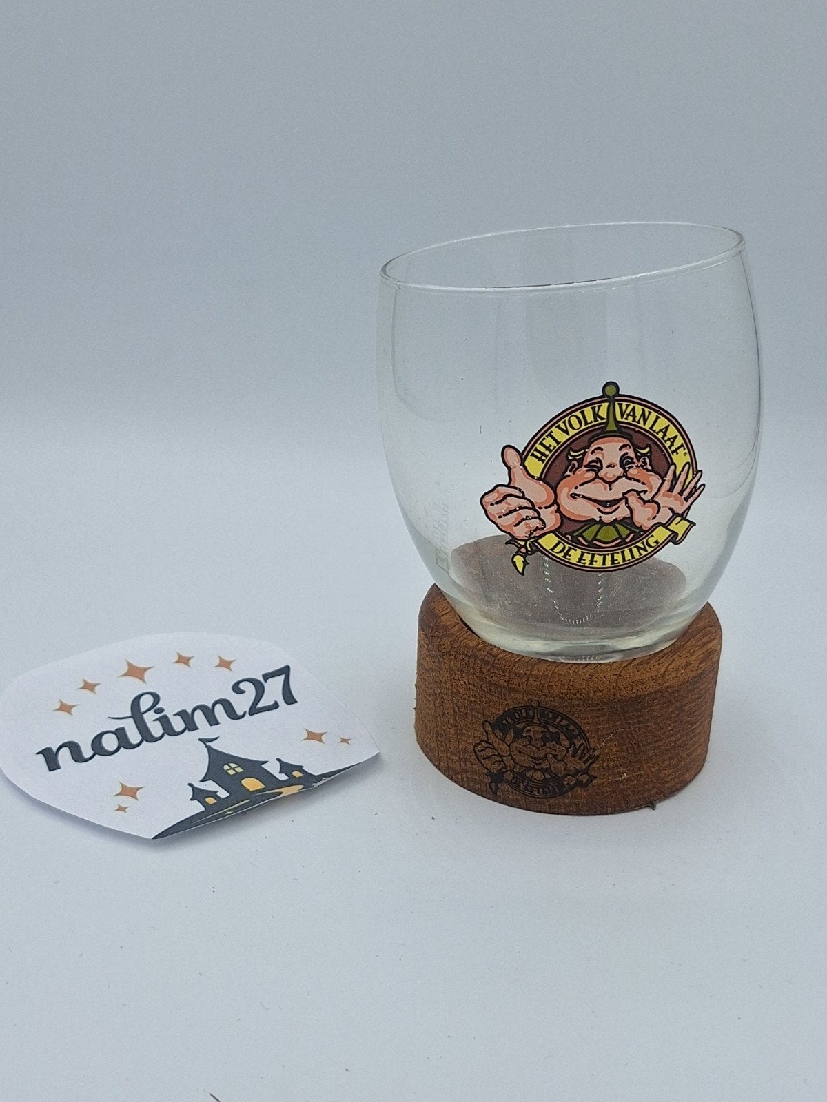 efteling laven glas inclusief originele houder, Ophalen of Verzenden, Zo goed als nieuw, Overige typen