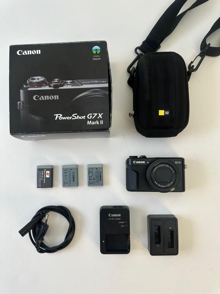 Canon G7X Mark II + doos, accessoires & extra batterijen, Audio, Tv en Foto, Fotocamera's Digitaal, 20 Megapixel, Canon, Compact
