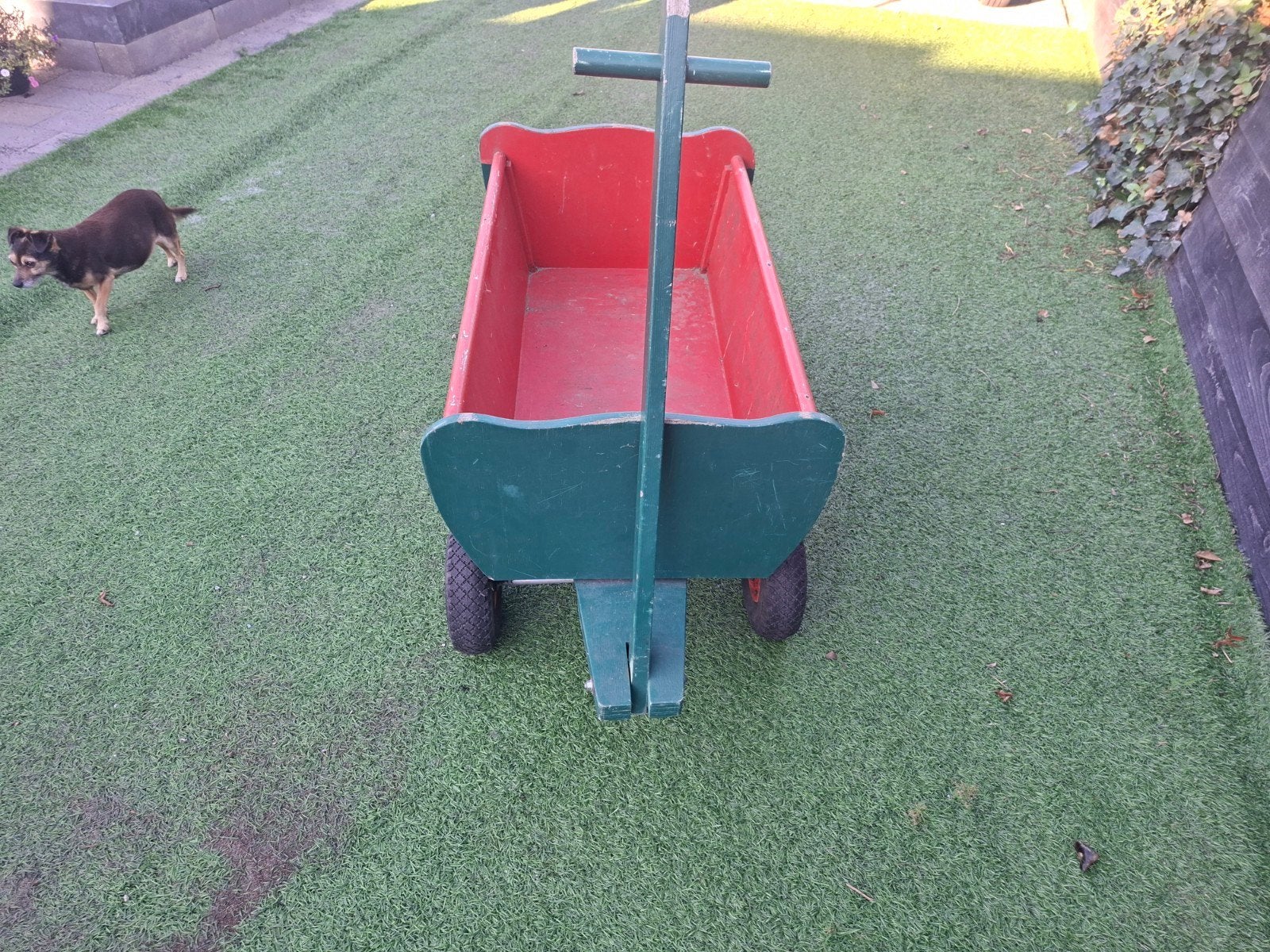 Houten bolderkar voor kinderen - rood/groen, Ophalen, Gebruikt, Overige typen