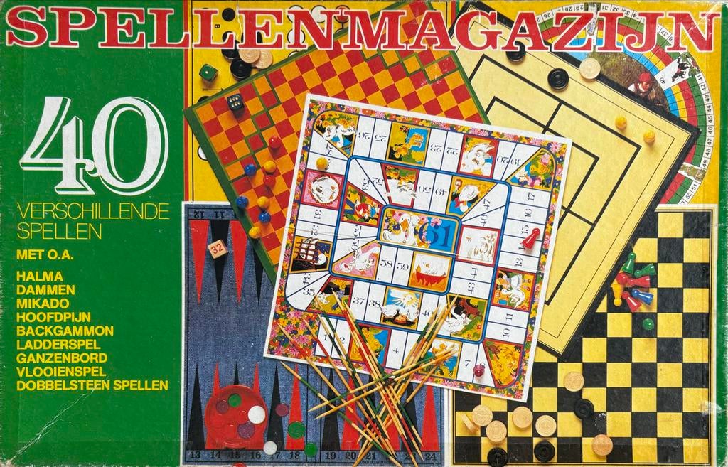 Spellenmagazijn: 40 Verschillende Spellen, Een of twee spelers, Ophalen, Gebruikt, Reisspel