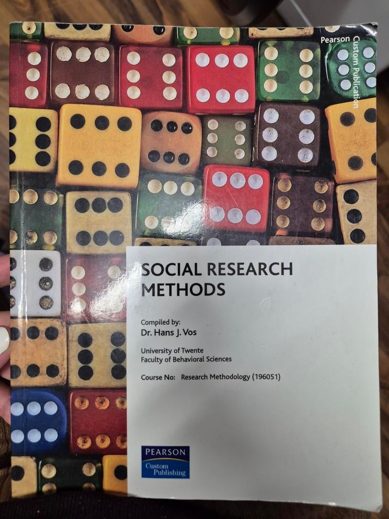 Boek- social research methods - Dr. Hans J. Vos, WO, Dr. Hans J. Vos, Gamma, Ophalen