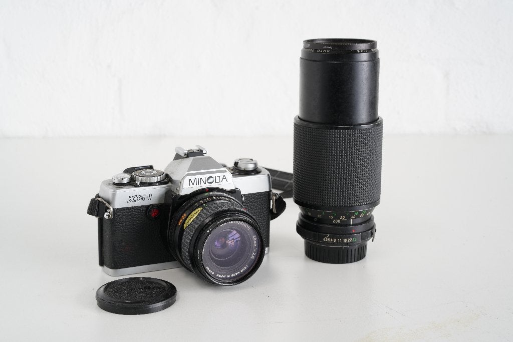 Minolta XG-1 met 2 lenzen, Ophalen of Verzenden, Gebruikt, Spiegelreflex, Minolta