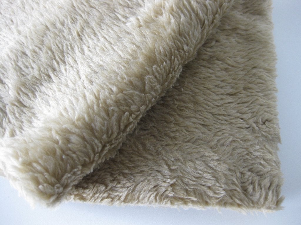 Lap stof beige/zandkleur borg / teddy 1,50 meter x 150 cm, Overige materialen, 120 cm of meer, Beige, Nieuw