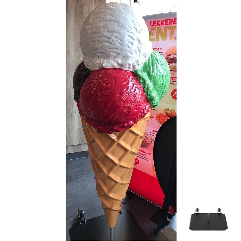 Schepijs polyester 170 cm - schepijsje met 5 bol ijs, Ophalen, HorecaBeelden, Overige typen, Nieuw