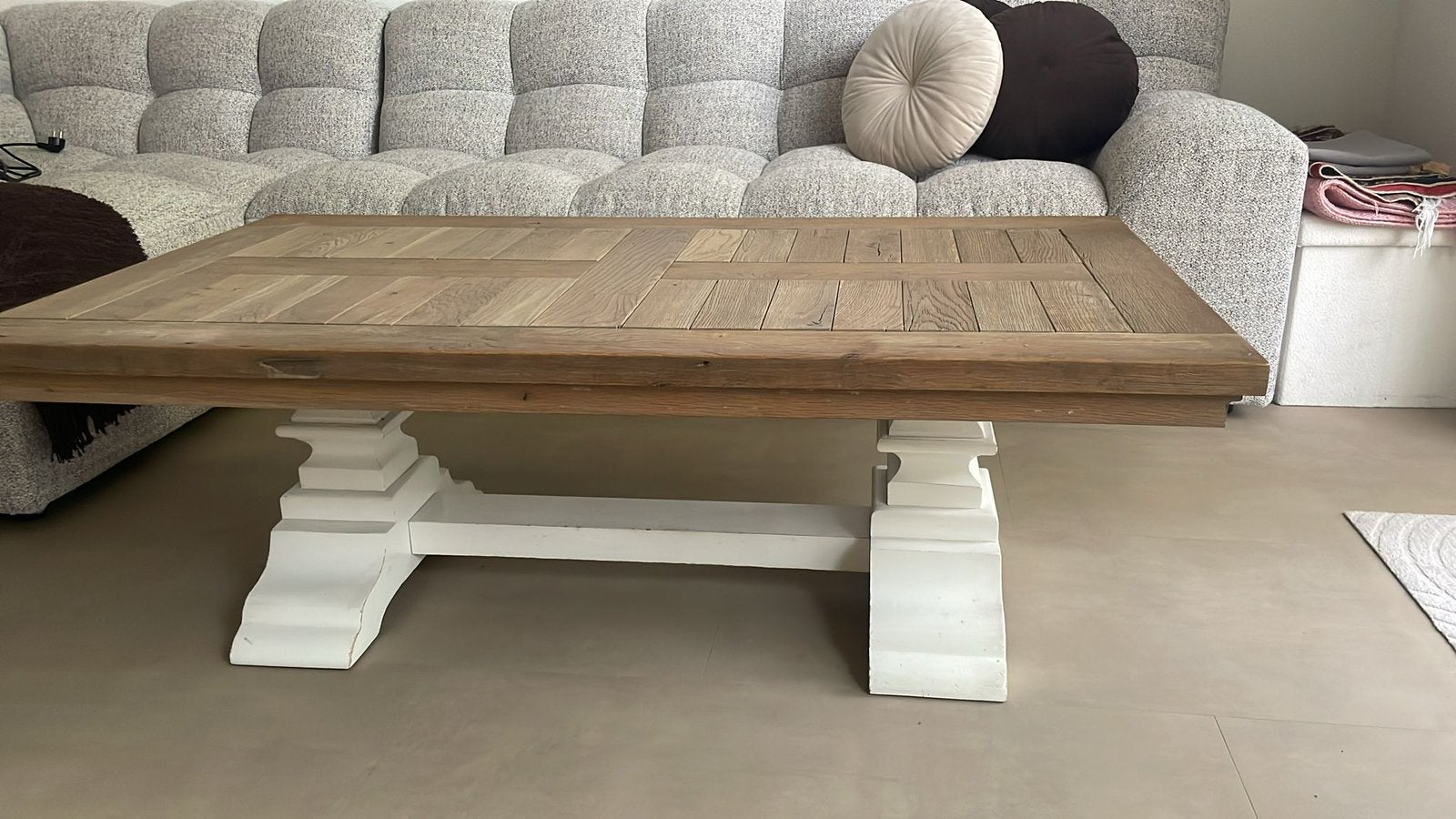 Eettafel en salon tafel, Huis en Inrichting, Tafels | Eettafels, Ophalen, Zo goed als nieuw, Rechthoekig, 50 tot 100 cm