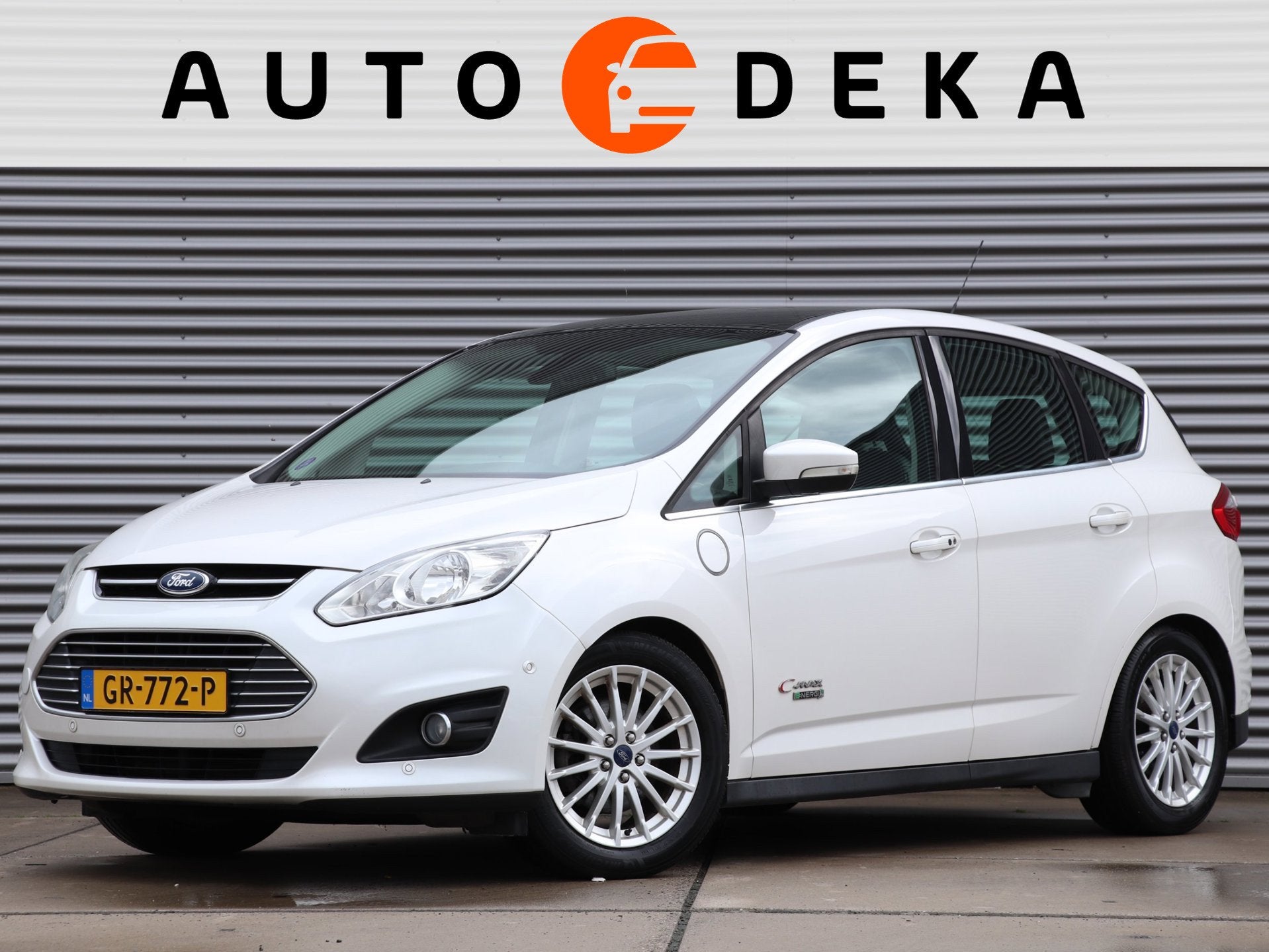 Ford C-Max 2.0 Plug-in Hybrid Titanium Plus *Panodak*Leder*, Auto's, Ford, Gebruikt, 4 cilinders, Wit, Hybride Elektrisch/Benzine