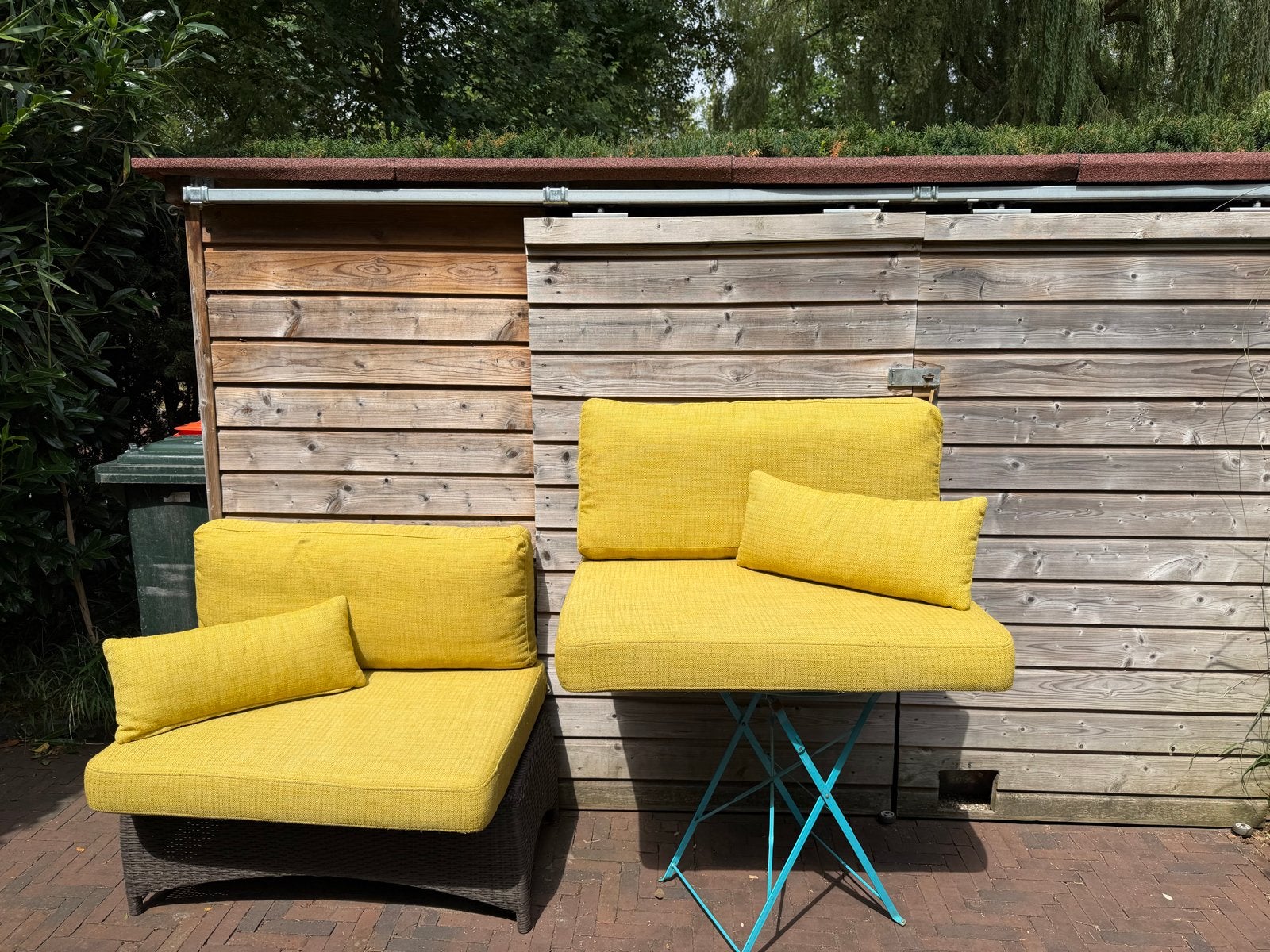 Complete set kussens voor je lounge set, Ophalen, Zo goed als nieuw