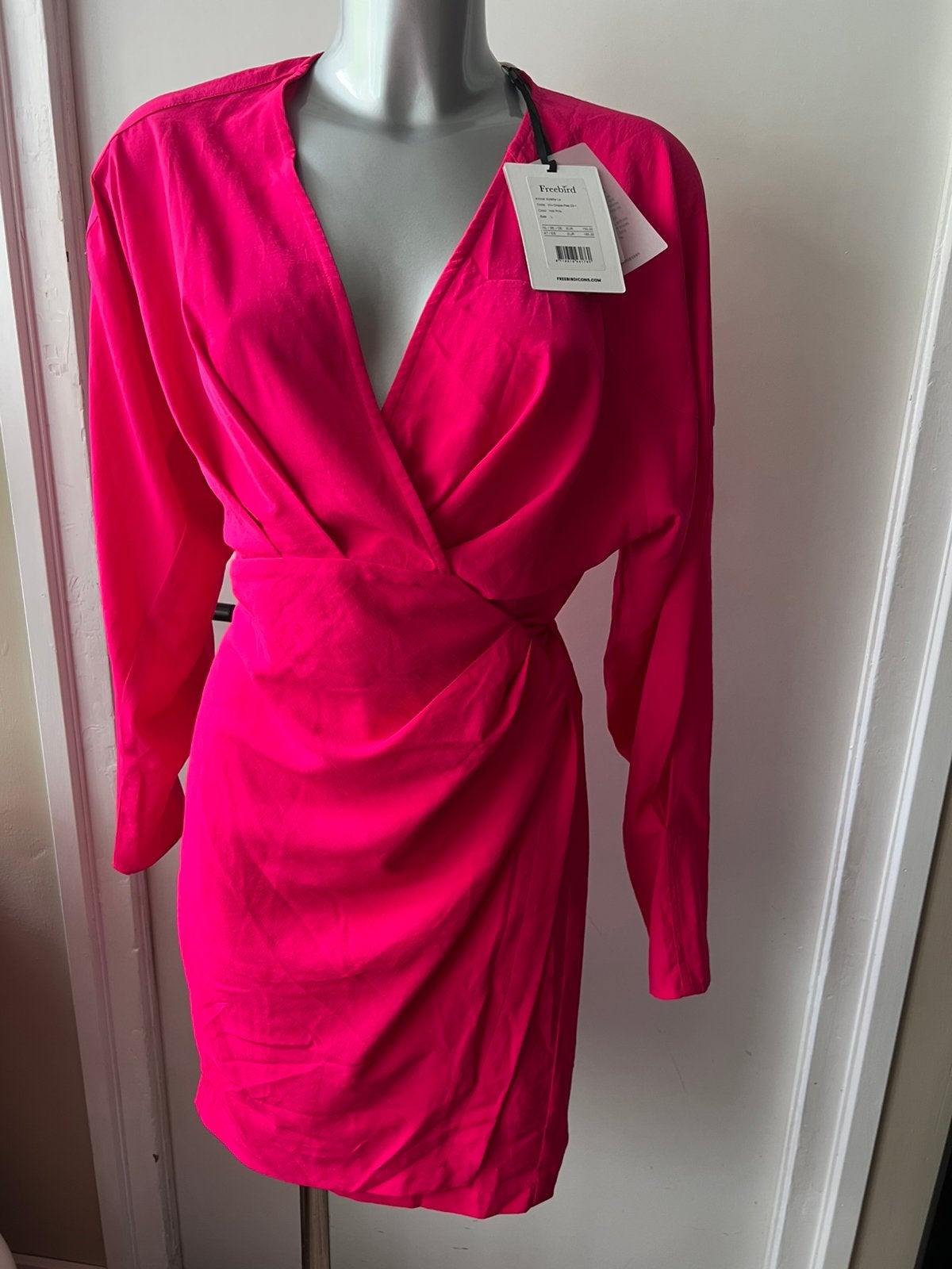 Freebird jurk nieuw dress kolette hot pink maat L, Kleding | Dames, Maat 42/44 (L), Nieuw, Ophalen of Verzenden, Roze