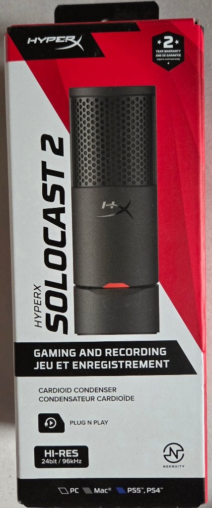 HyperX SoloCast 2 USB Microphone – Like New, Ophalen of Verzenden, Zo goed als nieuw, Studiomicrofoon