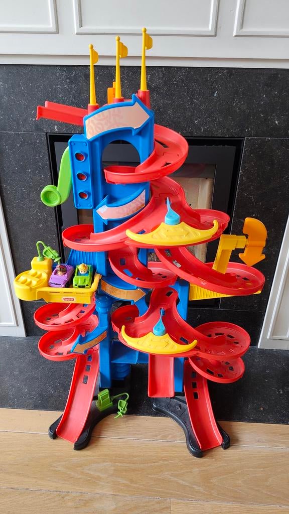 Fisher-Price Little People Racebaan met 2 auto's, Ophalen, Gebruikt