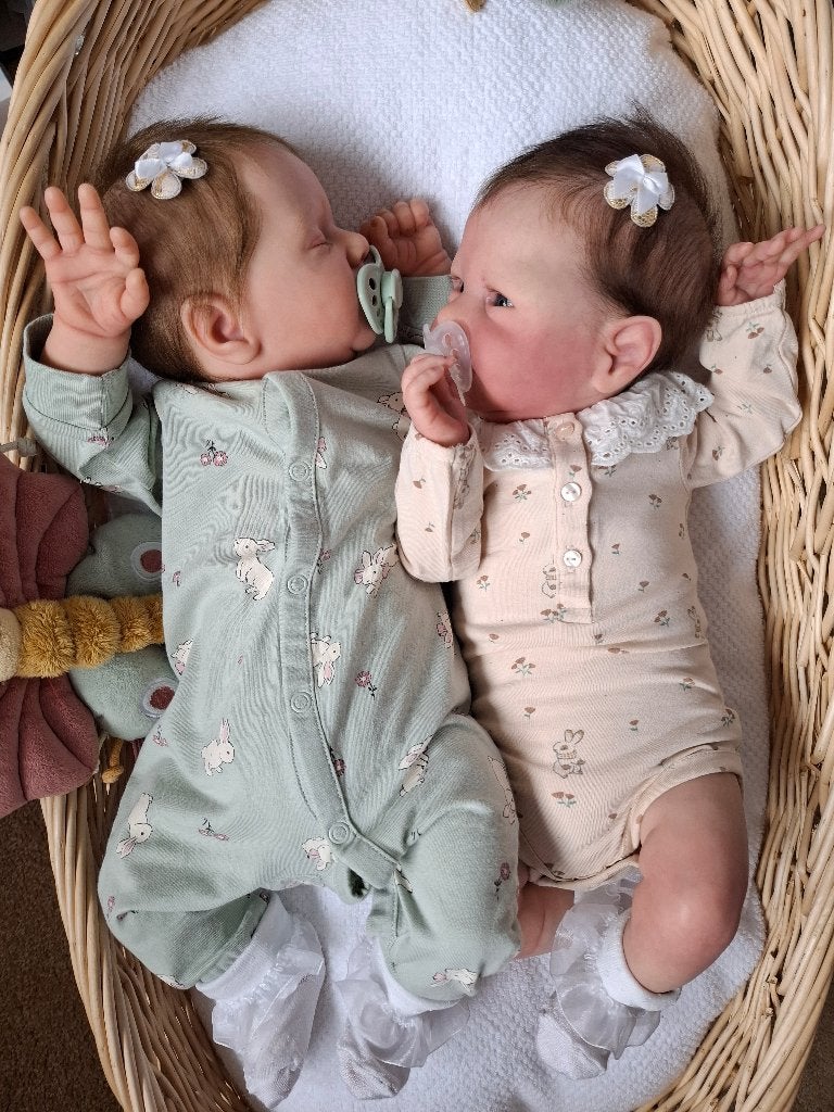 Reborn kledingsets, schattige konijntjes, maat 56, Ophalen of Verzenden, Gebruikt, Pop, Levensecht of Reborn