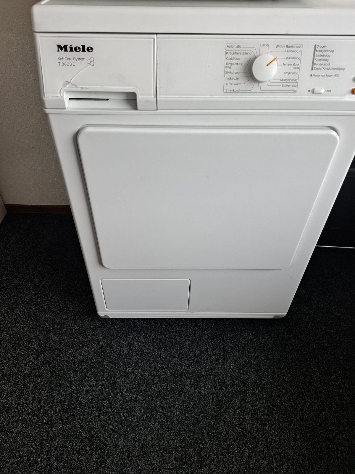 Miele T 8803 C SoftCare System Wasdroger, Ophalen, 6 tot 8 kg, Gebruikt, Voorlader
