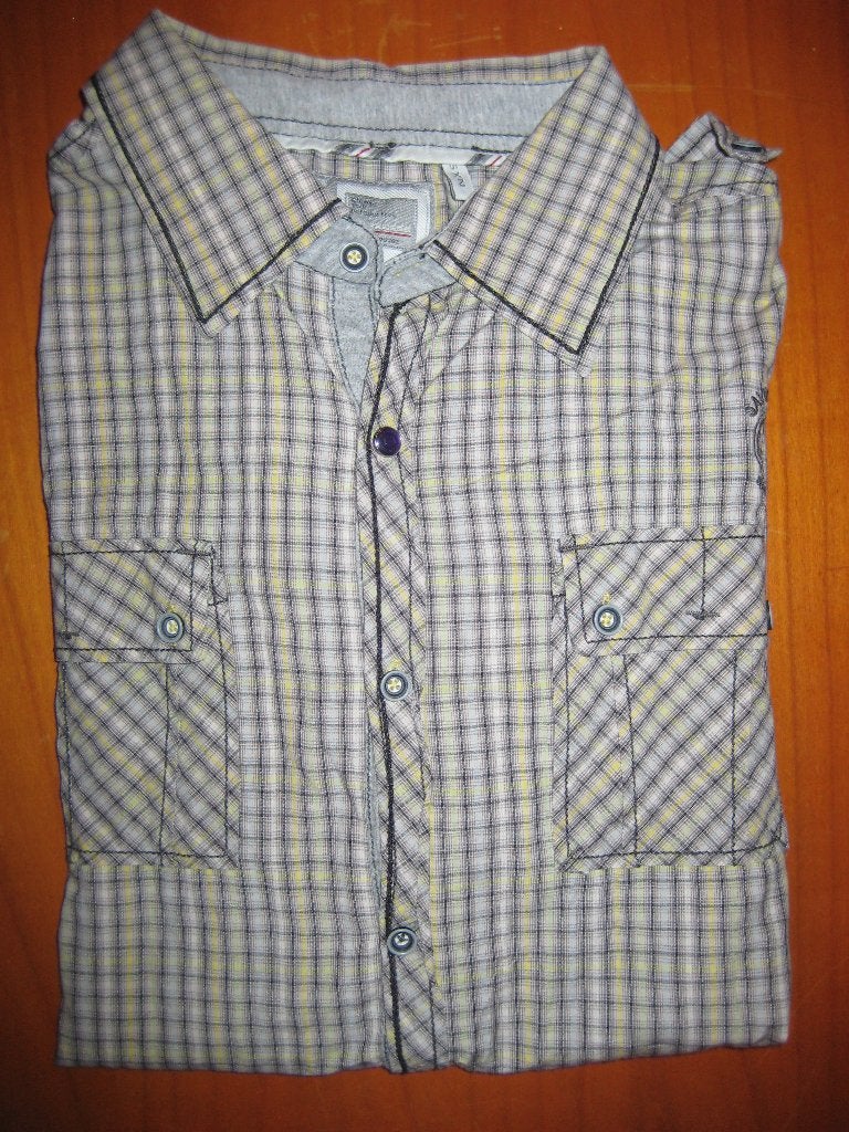 Beige geruit overhemd, XL, No Exzess, lange mouw, Ophalen of Verzenden, Zo goed als nieuw, Overige kleuren, Halswijdte 43/44 (XL)