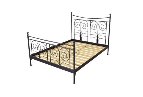 IKEA Noresund 160x200 inclusief Sultan lattenbodem, Ophalen, Gebruikt, Zwart, Tweepersoons