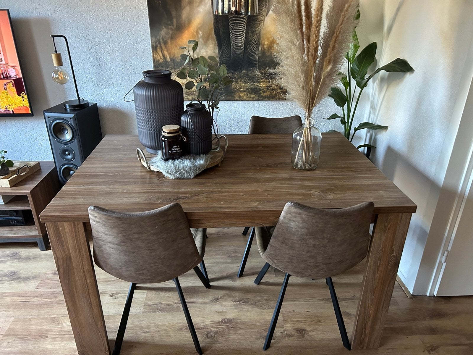 Eettafel 140x90 cm - Zonder stoelen en accessoires, Ophalen, Gebruikt, 100 tot 150 cm, 50 tot 100 cm