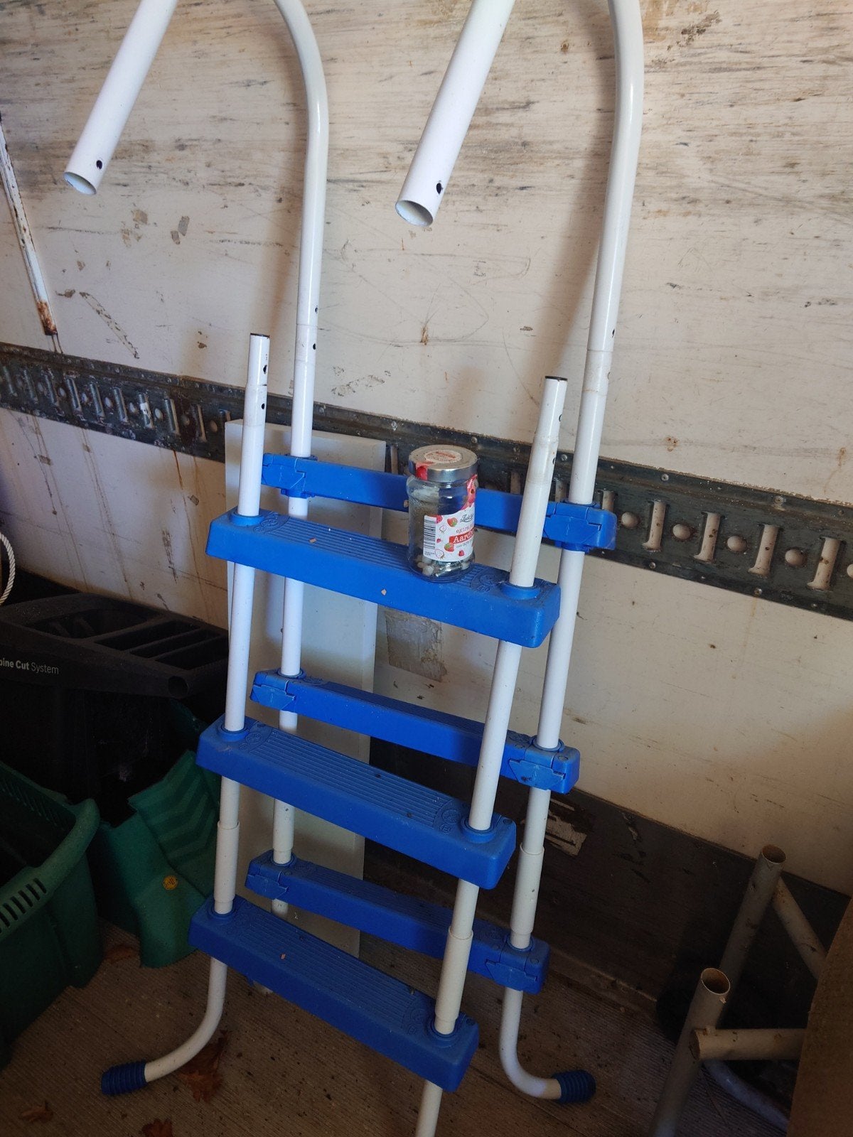 Zwembadladder - compleet zgan gratis chloorhouder, Tuin en Terras, Ophalen, Gebruikt
