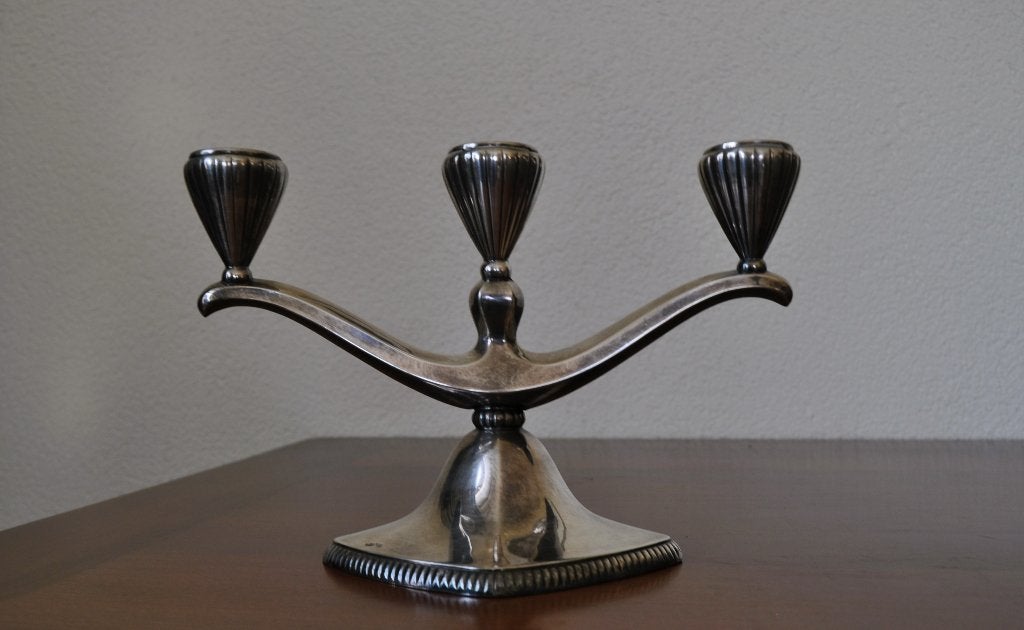 Vintage 3-Armige LWMS Kandelaar 20 cm, Ophalen of Verzenden