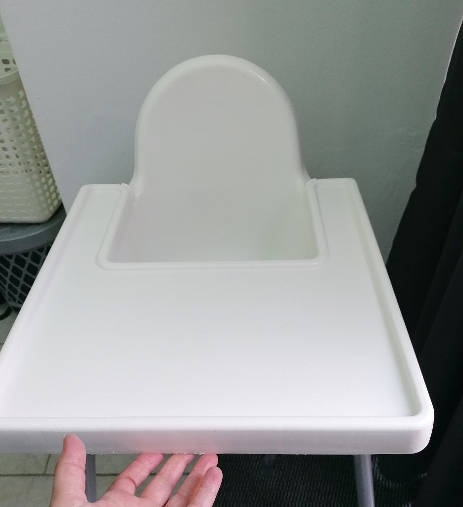 Ikea kinderstoel met tafelblad en riempjes, Ophalen of Verzenden, Gebruikt, Overige typen