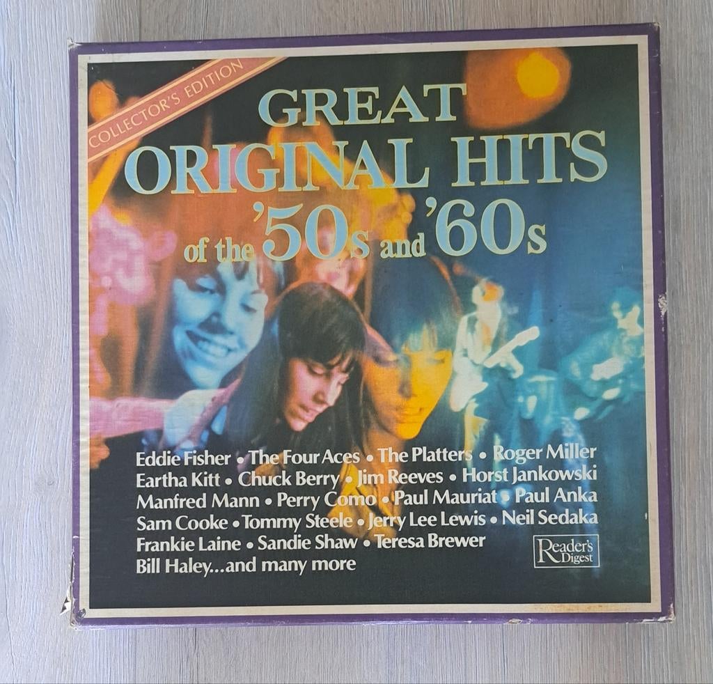 9 Delige LP BOX: Great Original Hits of the '50s & '60s, Cd's en Dvd's, Vinyl | Pop, Gebruikt, Ophalen of Verzenden, 12 inch, 1960 - 1969