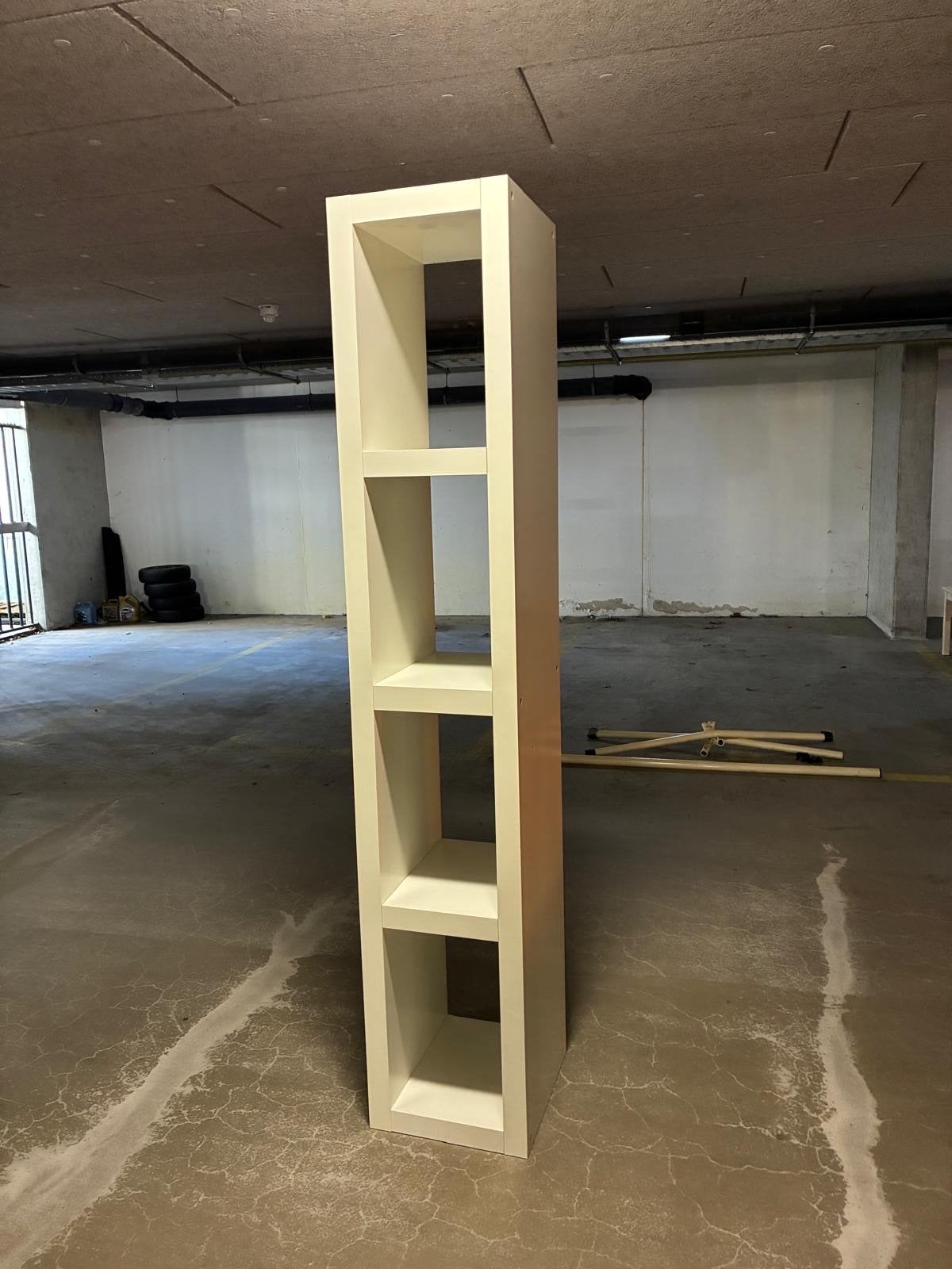 Witte Viervaks Vakkenkast - 190x35x38 cm, Huis en Inrichting, Ophalen, Met plank(en), Minder dan 50 cm, Gebruikt