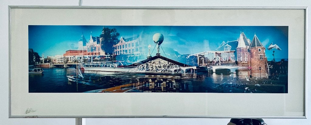 AI kunstwerk Amsterdam/New York panorama, Ophalen, Zo goed als nieuw