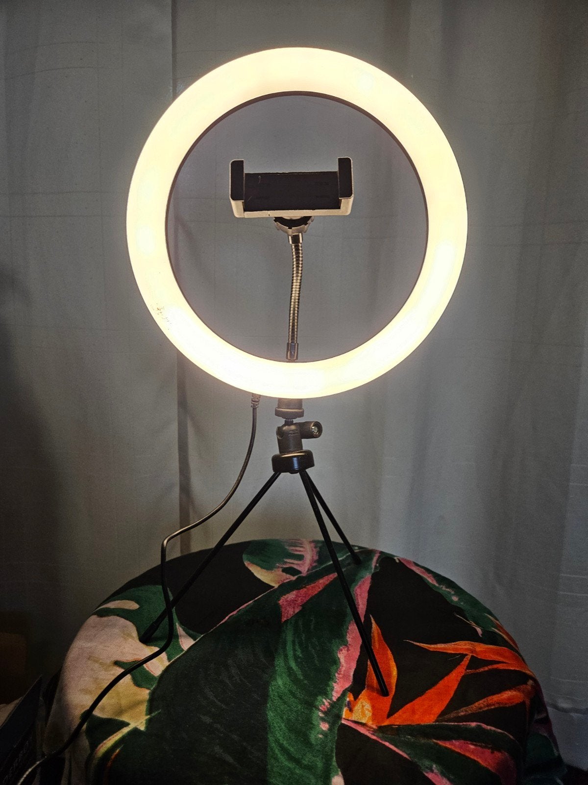 Ringlamp met statief en telefoonhouder, Audio, Tv en Foto, Overige merken, Belichting, Ophalen, Zo goed als nieuw