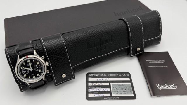 Te koop: Hanhart 417 ES – Iconische pilotenchronograaf, Sieraden, Tassen en Uiterlijk, Horloges | Heren, Overige merken, Leer