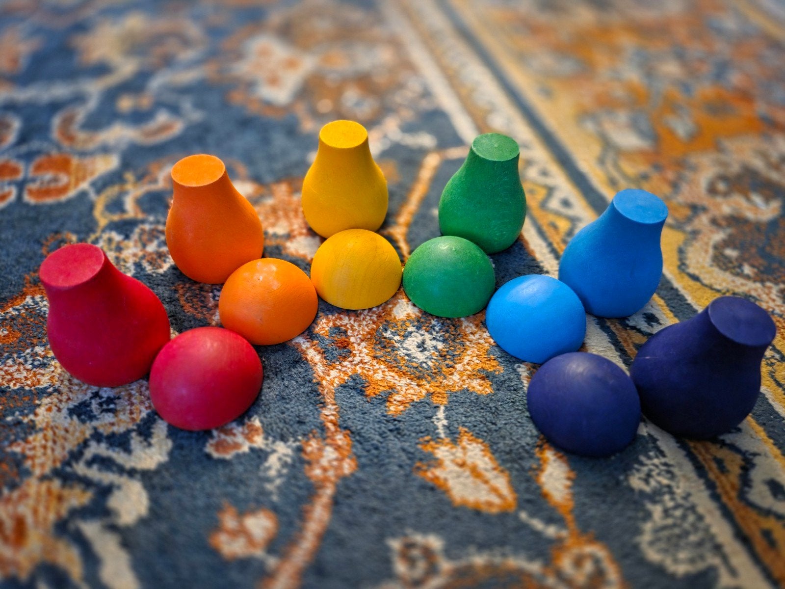 Grimm's Regenboog Paddestoelen Houten Speelgoed, Ophalen of Verzenden, Zo goed als nieuw, Overige typen