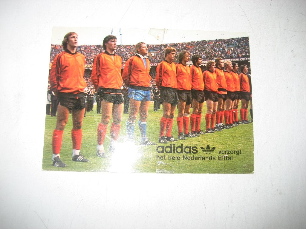 voetbal kaart nederland cruijff neeskens etc, Verzamelen, Ophalen of Verzenden, Gebruikt, Overige binnenlandse clubs, Poster, Plaatje of Sticker