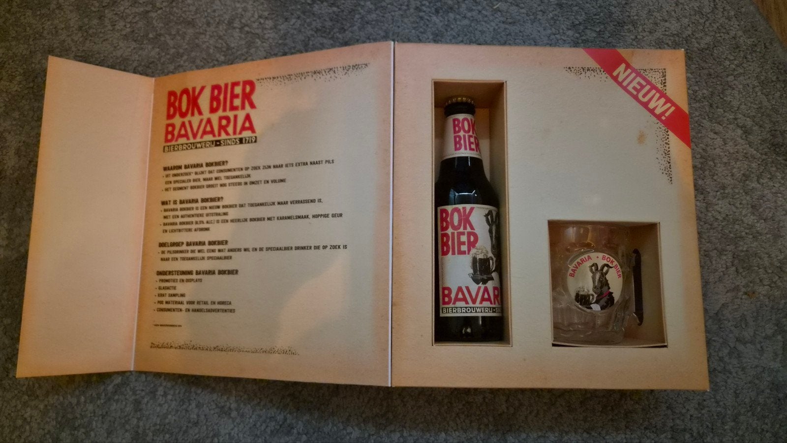 Bavaria bokbier promotieset, Ophalen of Verzenden, Nieuw, Flesje(s), Bavaria