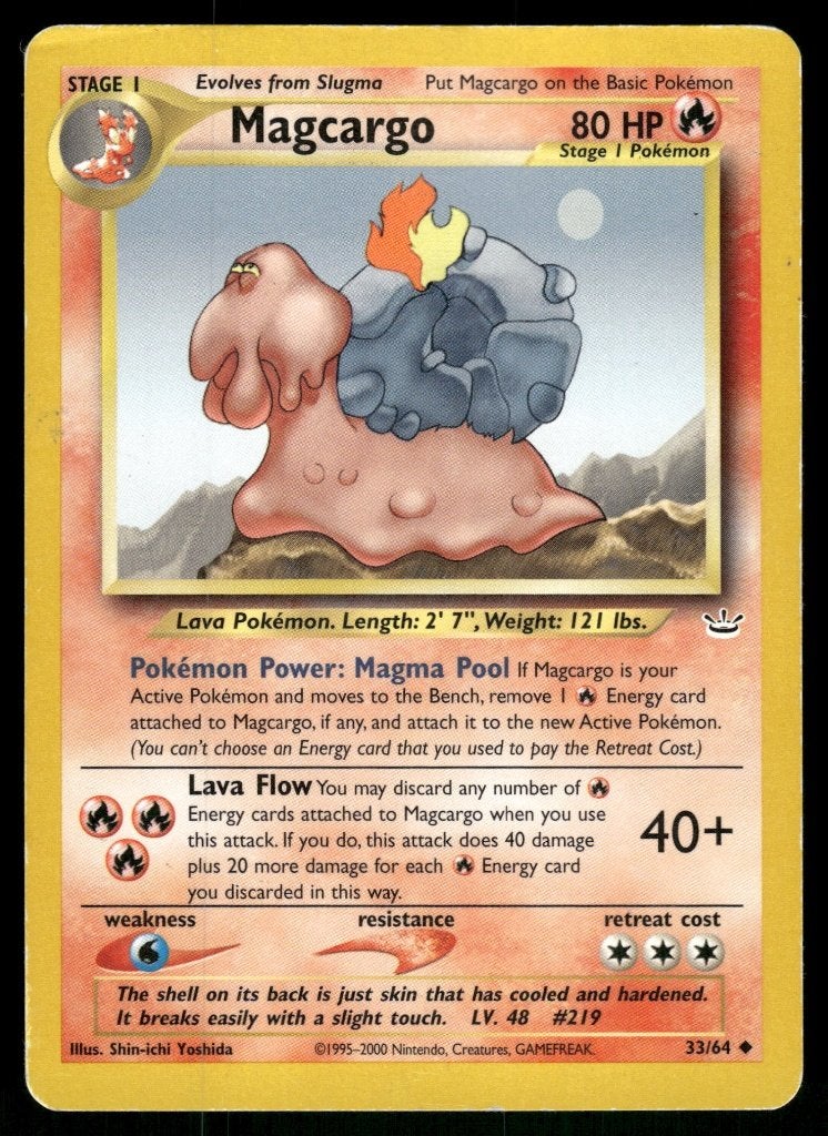 Magcargo 33/64 - Neo Revelation (Poor), Verzenden, Gebruikt