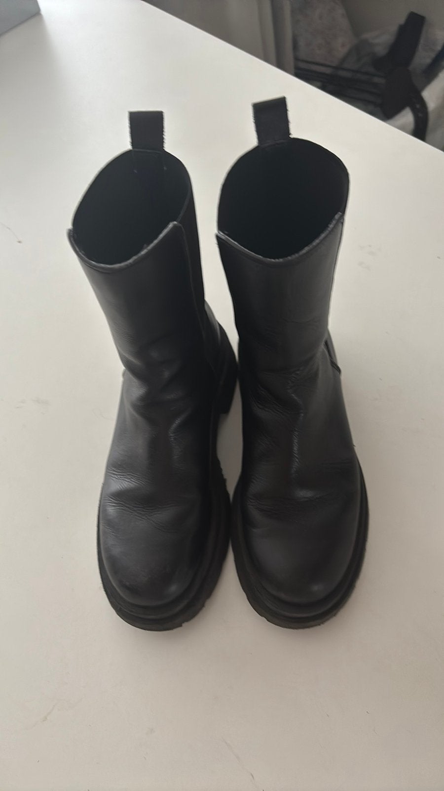 Dune enkel laarzen zwart leer maat 36, Kleding | Dames, Schoenen, Ophalen of Verzenden, Zo goed als nieuw, Zwart